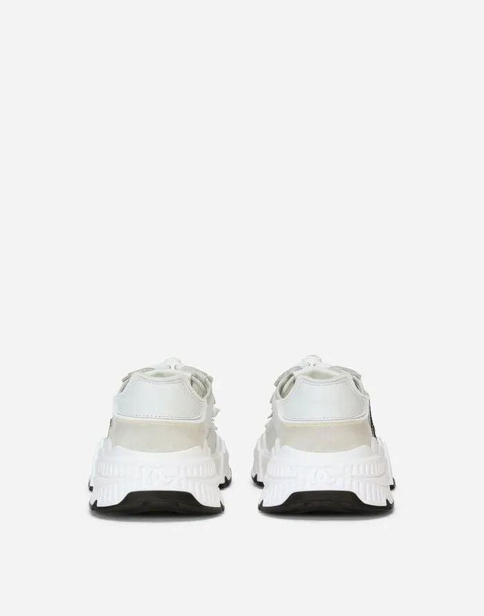 Dolce and Gabbana Shoes 2438 Children Mixedmaterials Daymaster Sneakers White Dolce and Gabbana Shoes 2438 Children Mixedmaterials Daymaster Sneakers White