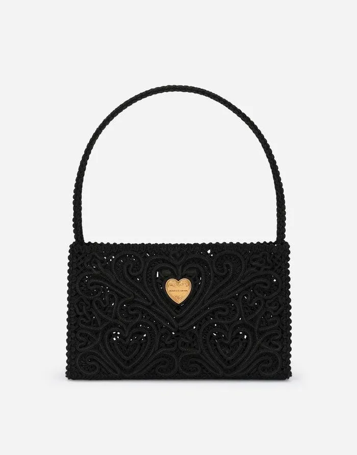 Dolce and Gabbana Shoulder And Crossbody Bags Women Cordonetto Shoulder Bag Black Dolce and Gabbana Shoulder And Crossbody Bags Women Cordonetto Shoulder Bag Black