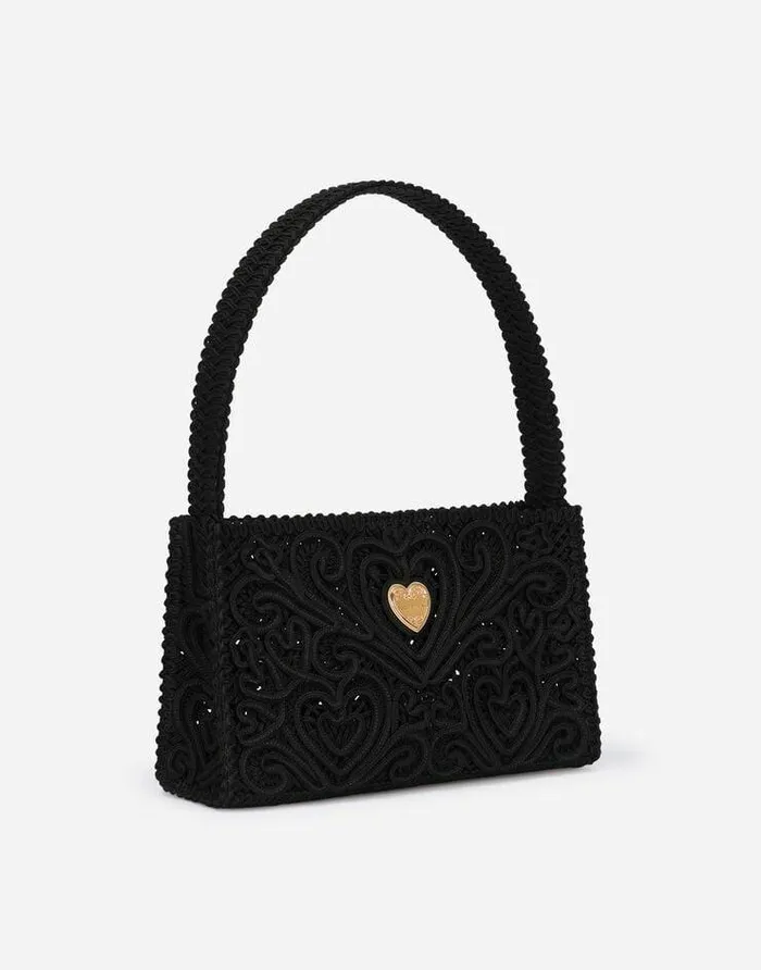 Dolce and Gabbana Shoulder And Crossbody Bags Women Cordonetto Shoulder Bag Black Dolce and Gabbana Shoulder And Crossbody Bags Women Cordonetto Shoulder Bag Black