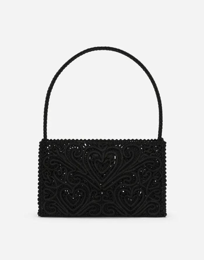 Dolce and Gabbana Shoulder And Crossbody Bags Women Cordonetto Shoulder Bag Black Dolce and Gabbana Shoulder And Crossbody Bags Women Cordonetto Shoulder Bag Black