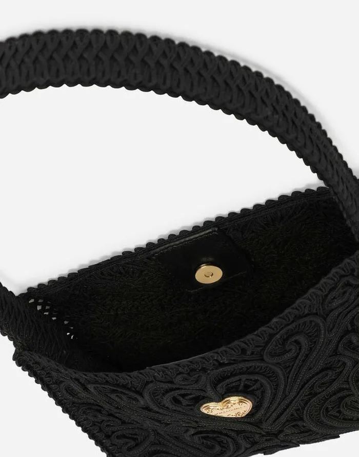 Dolce and Gabbana Shoulder And Crossbody Bags Women Cordonetto Shoulder Bag Black Dolce and Gabbana Shoulder And Crossbody Bags Women Cordonetto Shoulder Bag Black