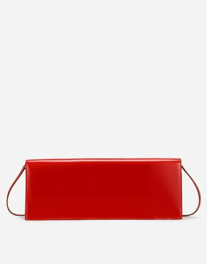 Dolce and Gabbana Shoulder And Crossbody Bags Women Patent Leather DG Logo Baguette Bag Red Dolce and Gabbana Shoulder And Crossbody Bags Women Patent Leather DG Logo Baguette Bag Red