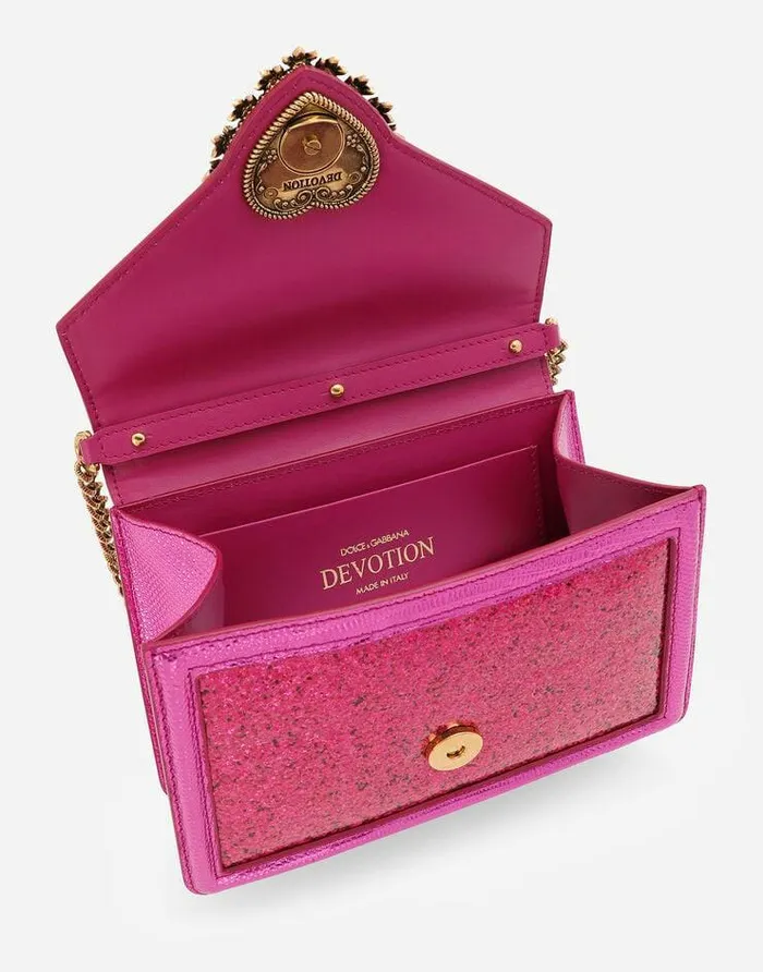 Dolce and Gabbana Shoulder And Crossbody Bags Women Small Devotion Tophandle Bag Fuchsia Dolce and Gabbana Shoulder And Crossbody Bags Women Small Devotion Tophandle Bag Fuchsia