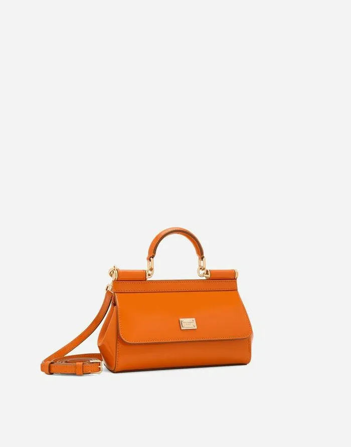 Dolce and Gabbana Sicily Women Small Sicily Handbag Orange Dolce and Gabbana Sicily Women Small Sicily Handbag Orange