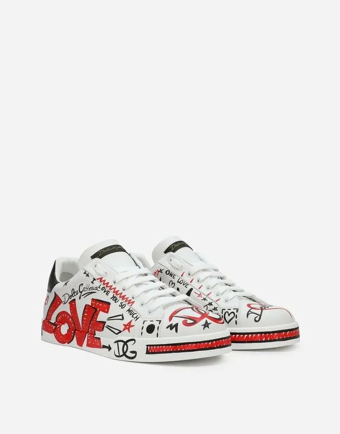 Dolce and Gabbana Sneakers Men Portofino Love DG Sneakers Multicolor Dolce and Gabbana Sneakers Men Portofino Love DG Sneakers Multicolor