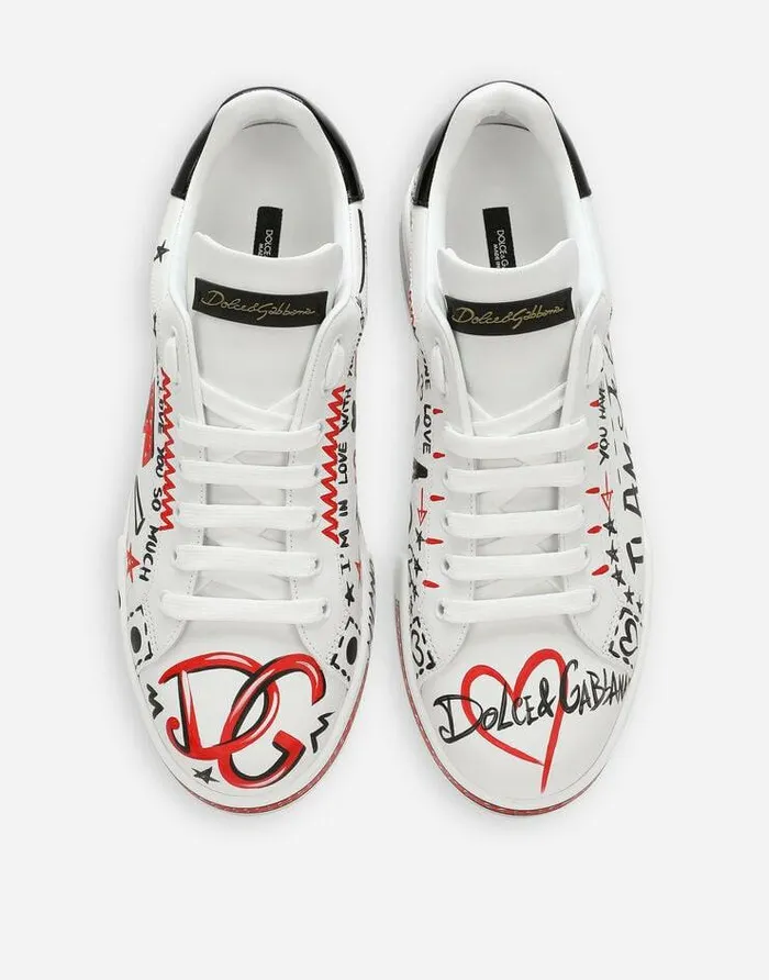 Dolce and Gabbana Sneakers Men Portofino Love DG Sneakers Multicolor Dolce and Gabbana Sneakers Men Portofino Love DG Sneakers Multicolor