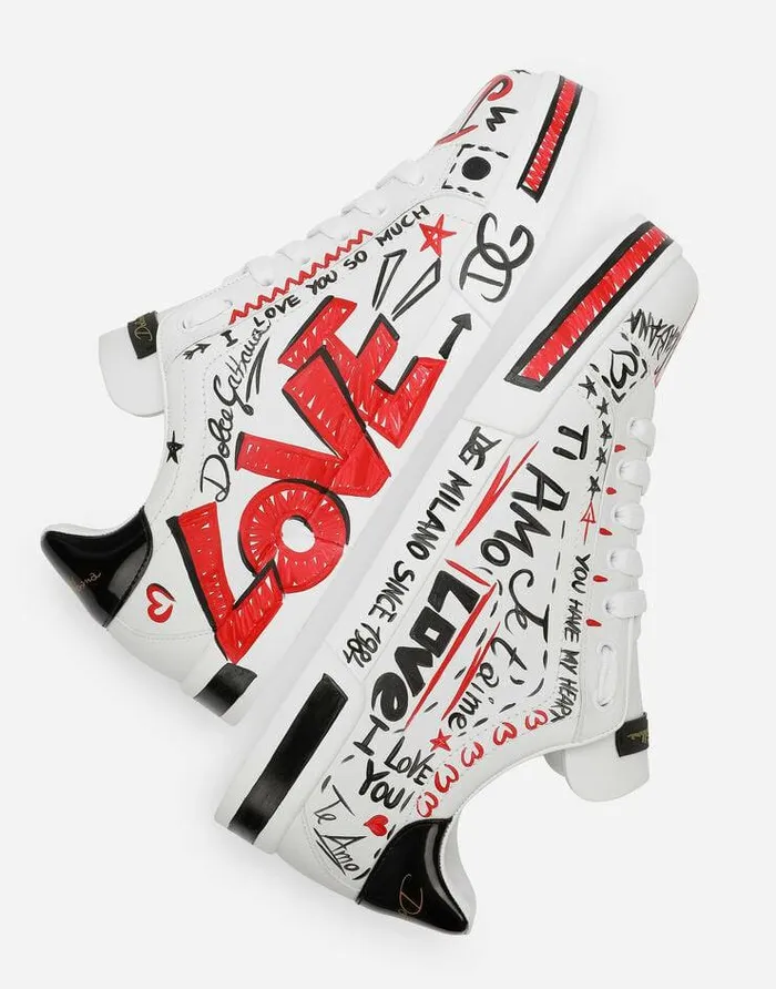 Dolce and Gabbana Sneakers Men Portofino Love DG Sneakers Multicolor Dolce and Gabbana Sneakers Men Portofino Love DG Sneakers Multicolor