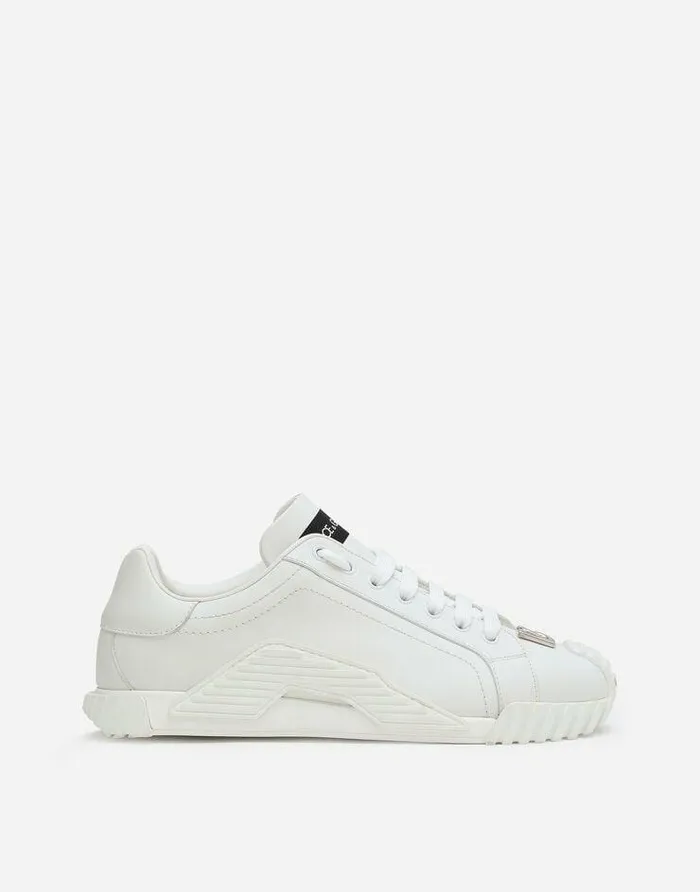 Dolce and Gabbana Sneakers Women Calfskin NS1 Sneakers With DG Logo White