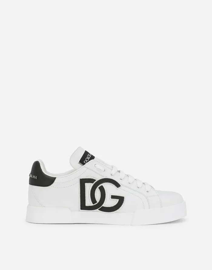 Dolce and Gabbana Sneakers Women Calfskin Portofino Sneakers With DG Logo Multicolor Dolce and Gabbana Sneakers Women Calfskin Portofino Sneakers With DG Logo Multicolor