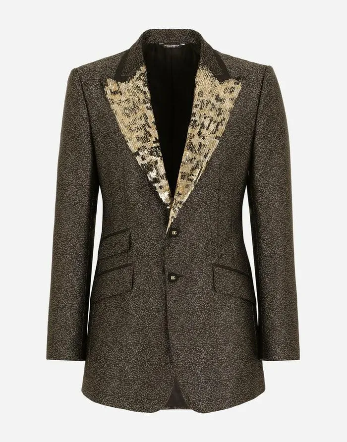 Dolce and Gabbana Suits And Blazers Men Lam Jacquard Beatfit Jacket Multicolor Dolce and Gabbana Suits And Blazers Men Lam Jacquard Beatfit Jacket Multicolor