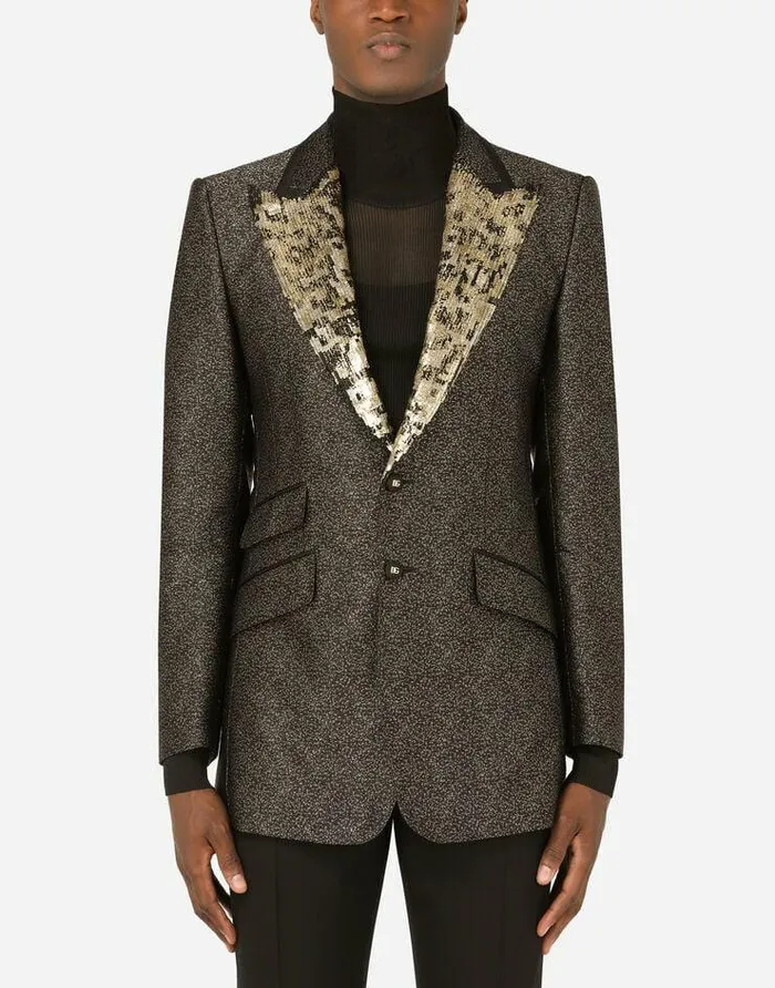 Dolce and Gabbana Suits And Blazers Men Lam Jacquard Beatfit Jacket Multicolor Dolce and Gabbana Suits And Blazers Men Lam Jacquard Beatfit Jacket Multicolor