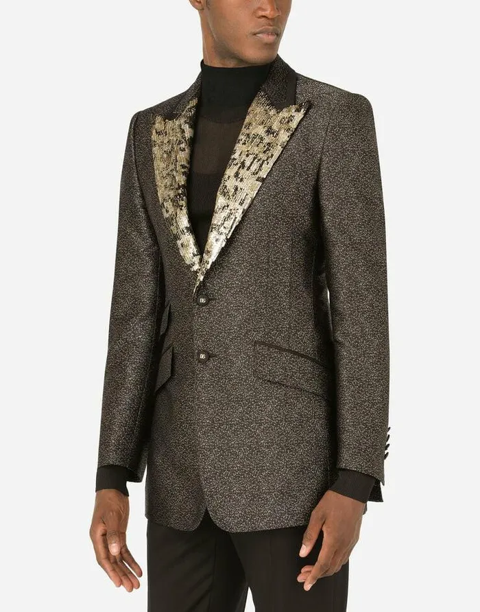 Dolce and Gabbana Suits And Blazers Men Lam Jacquard Beatfit Jacket Multicolor Dolce and Gabbana Suits And Blazers Men Lam Jacquard Beatfit Jacket Multicolor