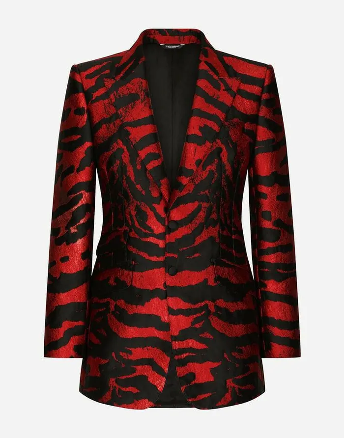 Dolce and Gabbana Suits And Blazers Men Singlebreasted Tigerdesign Lam Jacquard Beatfit Jacket Multicolor Dolce and Gabbana Suits And Blazers Men Singlebreasted Tigerdesign Lam Jacquard Beatfit Jacket Multicolor