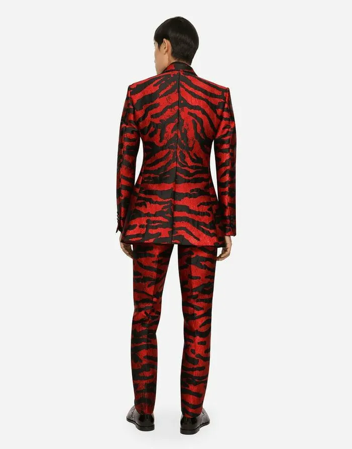 Dolce and Gabbana Suits And Blazers Men Singlebreasted Tigerdesign Lam Jacquard Beatfit Jacket Multicolor Dolce and Gabbana Suits And Blazers Men Singlebreasted Tigerdesign Lam Jacquard Beatfit Jacket Multicolor