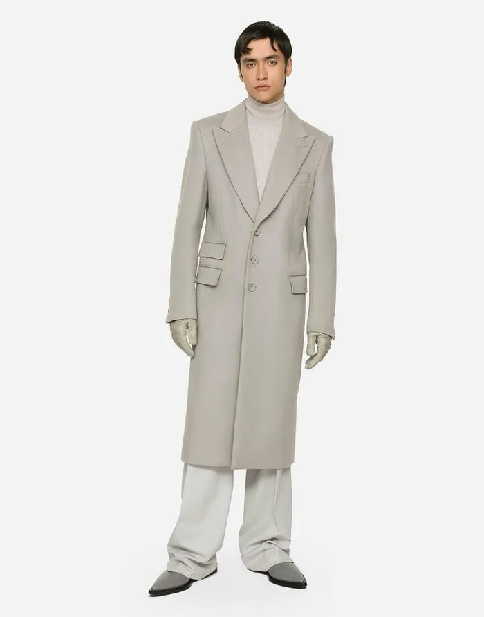 Dolce and Gabbana Sweaters And Cardigans Men Ribbed Silk Turtleneck Sweater Grey Dolce and Gabbana Sweaters And Cardigans Men Ribbed Silk Turtleneck Sweater Grey