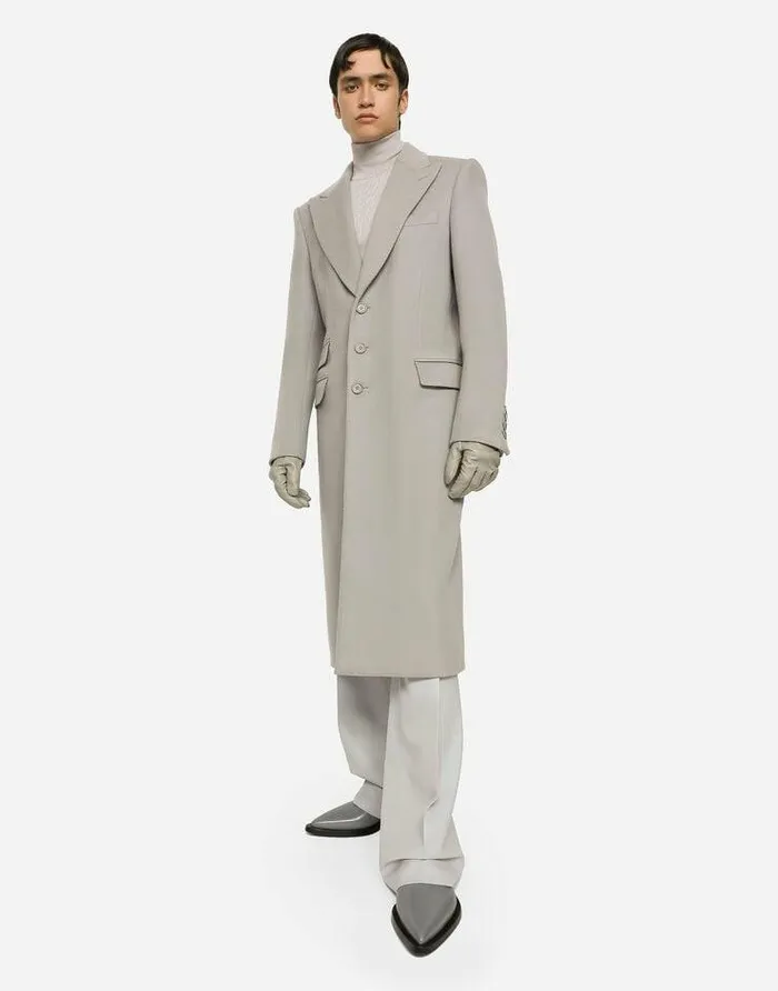 Dolce and Gabbana Sweaters And Cardigans Men Ribbed Silk Turtleneck Sweater Grey Dolce and Gabbana Sweaters And Cardigans Men Ribbed Silk Turtleneck Sweater Grey