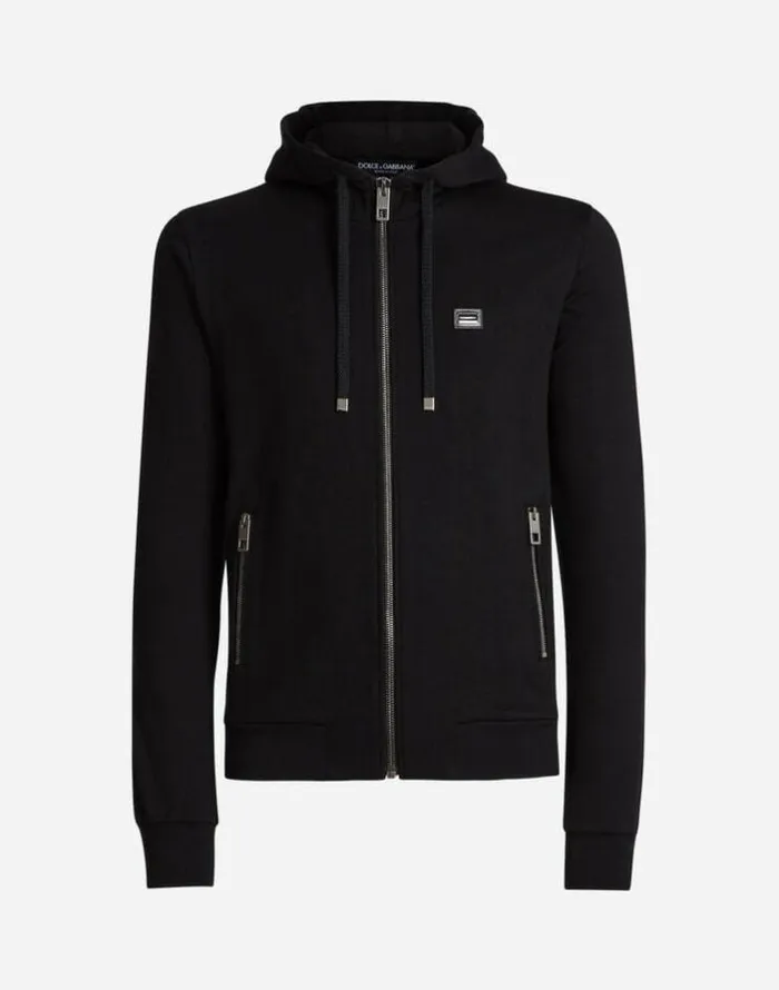 Dolce and Gabbana Sweatshirts Men Sweatshirt In Cotton Jersey Black