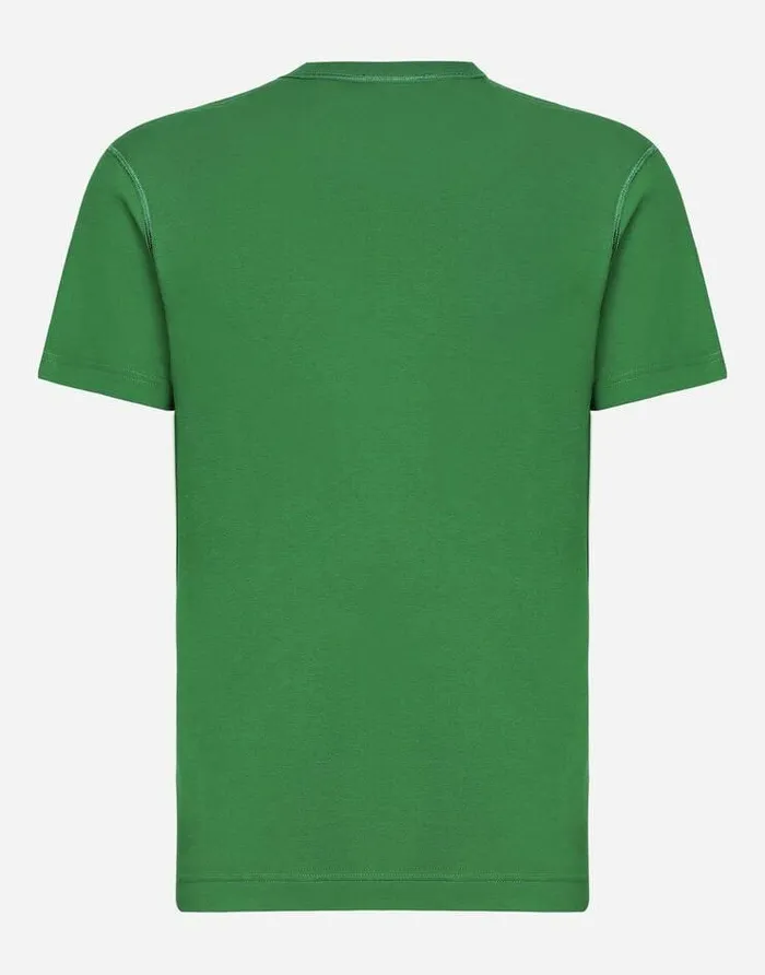 Dolce and Gabbana TShirts And Polos Men Cotton Tshirt With Logoed Plaque Green Dolce and Gabbana TShirts And Polos Men Cotton Tshirt With Logoed Plaque Green