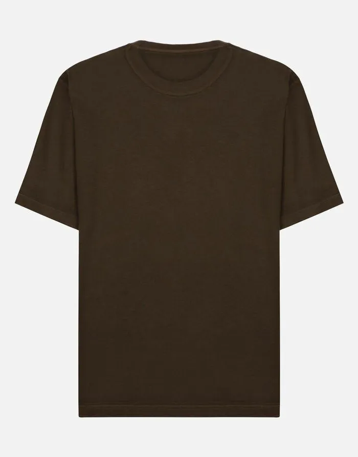 Dolce and Gabbana TShirts And Polos Men DG Logo Print Cotton Tshirt Brown Dolce and Gabbana TShirts And Polos Men DG Logo Print Cotton Tshirt Brown