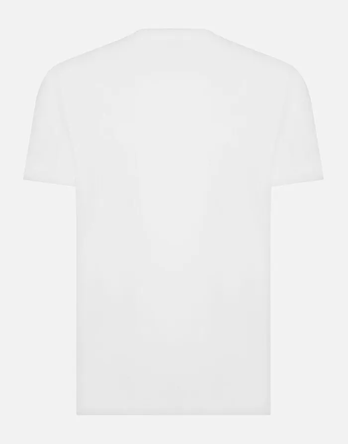 Dolce and Gabbana TShirts And Polos Men Roundneck Tshirt With DolceandGabbana Print White Dolce and Gabbana TShirts And Polos Men Roundneck Tshirt With DolceandGabbana Print White