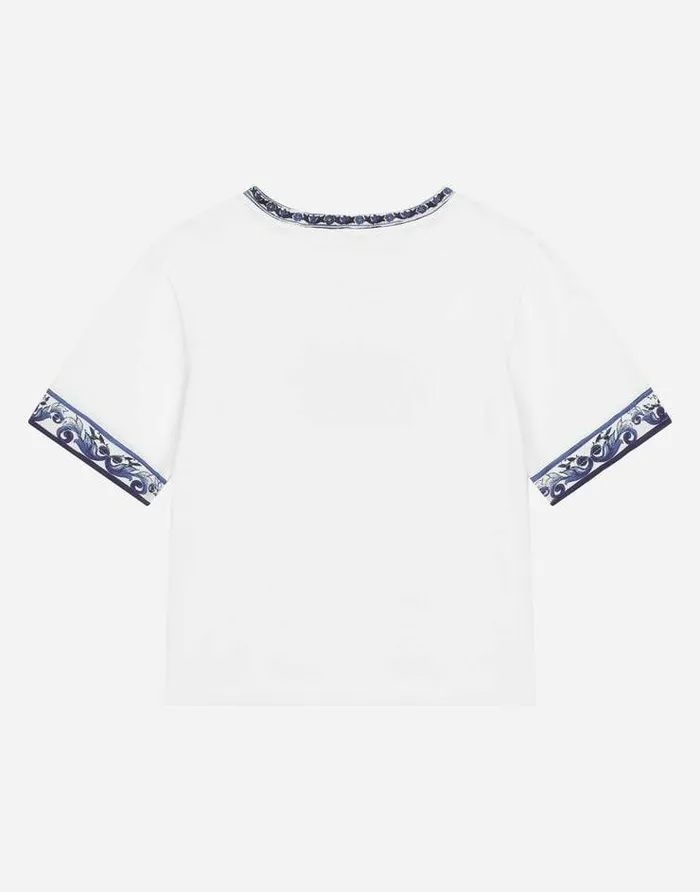 Dolce and Gabbana TShirts And Sweatshirts Children Jersey Tshirt With DG Logo Multicolor Dolce and Gabbana TShirts And Sweatshirts Children Jersey Tshirt With DG Logo Multicolor