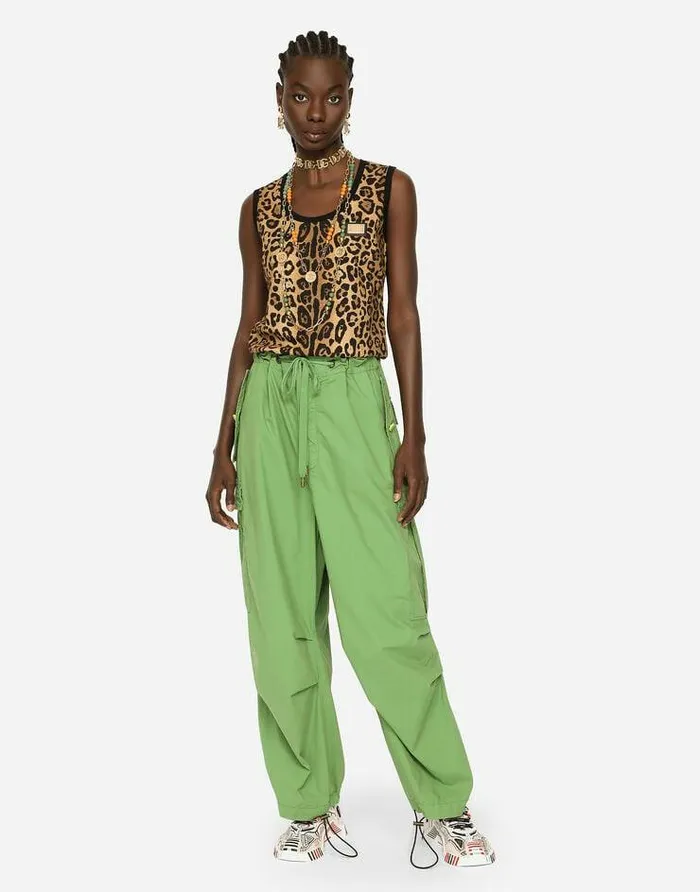 Dolce and Gabbana TShirts And Sweatshirts Women Leopardprint Jersey Tank Top Multicolor Dolce and Gabbana TShirts And Sweatshirts Women Leopardprint Jersey Tank Top Multicolor