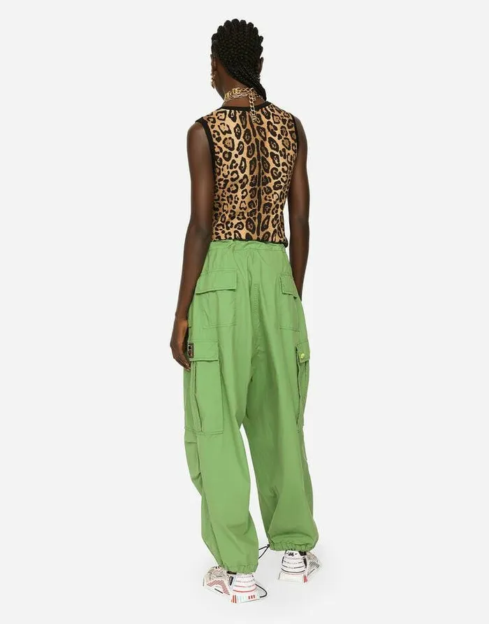 Dolce and Gabbana TShirts And Sweatshirts Women Leopardprint Jersey Tank Top Multicolor Dolce and Gabbana TShirts And Sweatshirts Women Leopardprint Jersey Tank Top Multicolor