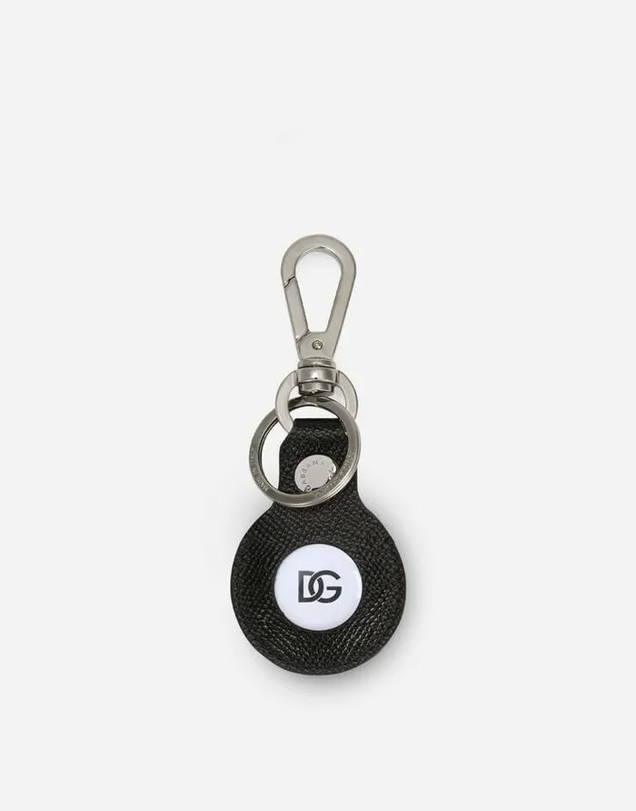 Dolce and Gabbana Technology WomenMen Dauphine Calfskin Air Tag Black