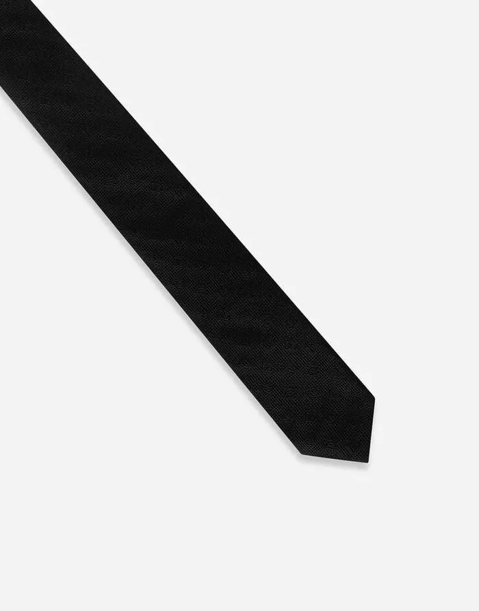 Dolce and Gabbana Ties And Pocket Squares Men 6cm Silk Blade With Tie Print Black Dolce and Gabbana Ties And Pocket Squares Men 6cm Silk Blade With Tie Print Black