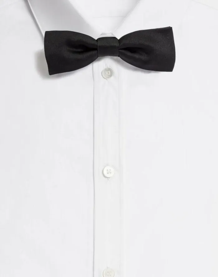 Dolce and Gabbana Ties And Pocket Squares Men Silk Bow Tie Black