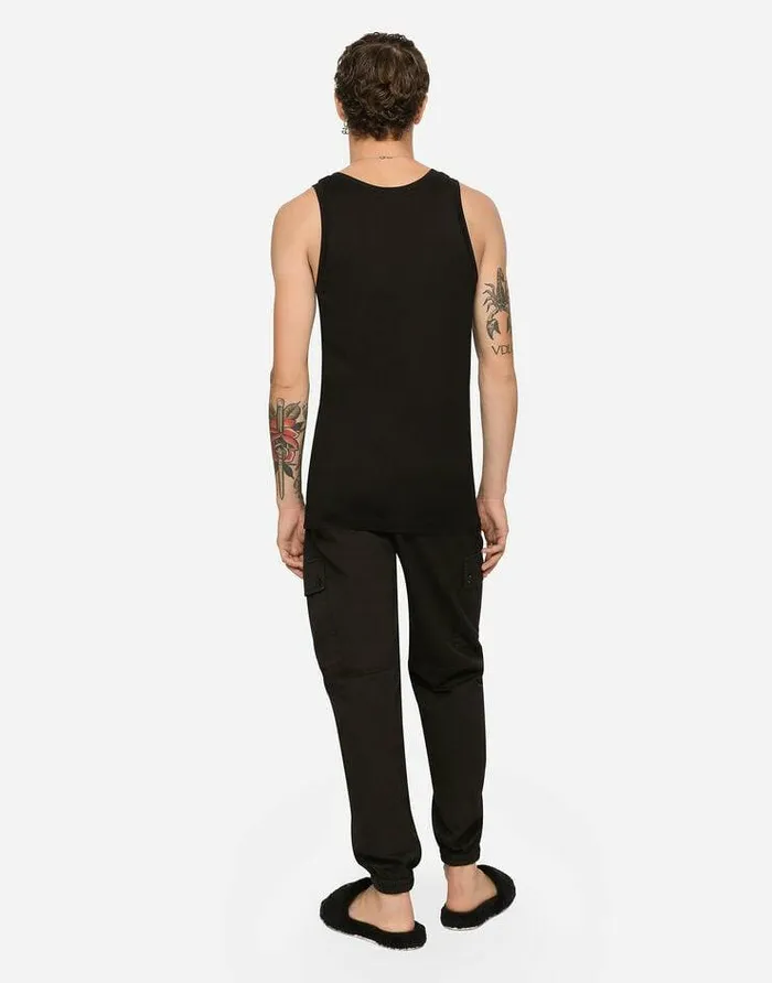 Dolce and Gabbana Trousers And Shorts Men Garmentdyed Cotton Cargo Pants Black Dolce and Gabbana Trousers And Shorts Men Garmentdyed Cotton Cargo Pants Black