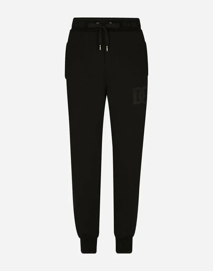 Dolce and Gabbana Trousers And Shorts Men Jogging Pants With DG Monogram And DG Embroidery Black Dolce and Gabbana Trousers And Shorts Men Jogging Pants With DG Monogram And DG Embroidery Black