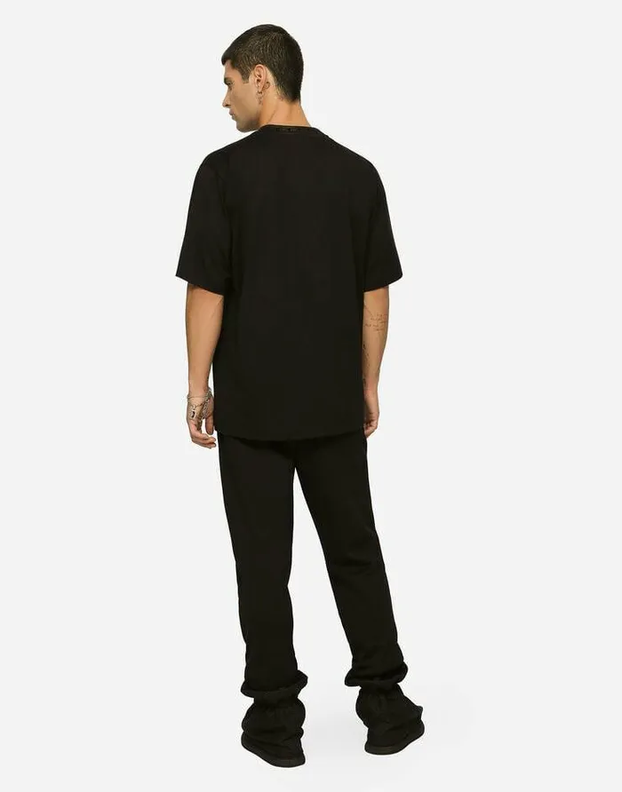 Dolce and Gabbana Trousers And Shorts Men Jogging Pants With DG Monogram And DG Embroidery Black Dolce and Gabbana Trousers And Shorts Men Jogging Pants With DG Monogram And DG Embroidery Black