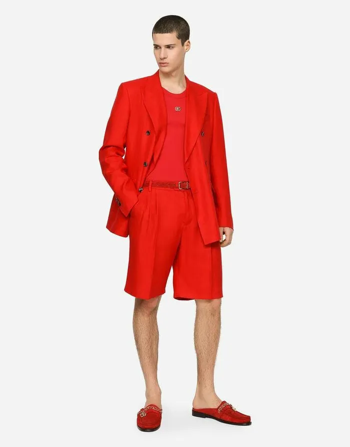 Dolce and Gabbana Trousers And Shorts Men Linen Shorts Bordeaux Dolce and Gabbana Trousers And Shorts Men Linen Shorts Bordeaux