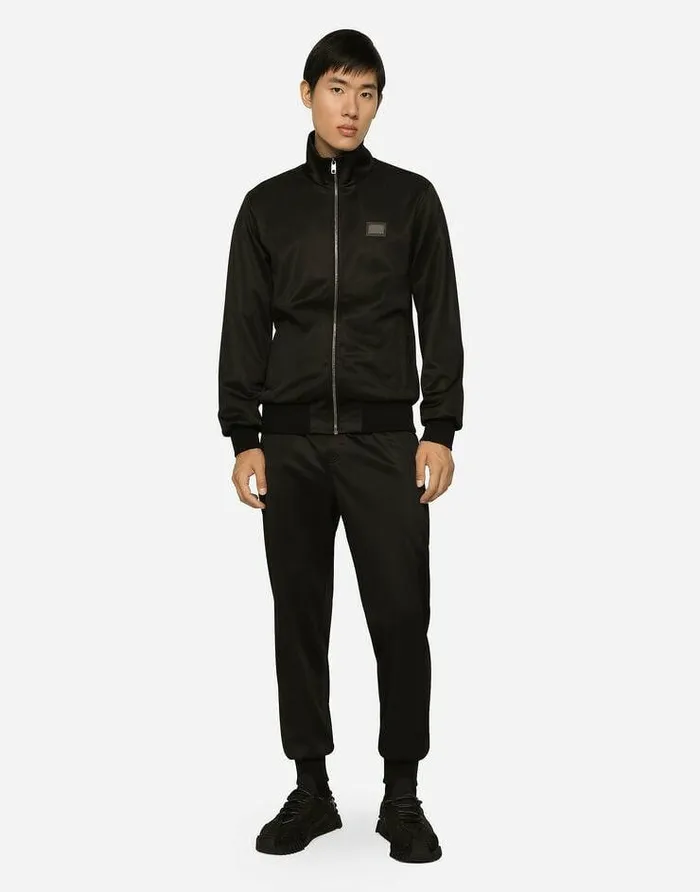Dolce and Gabbana Trousers And Shorts Men Technical Jersey Jogging Pants With Tag Black Dolce and Gabbana Trousers And Shorts Men Technical Jersey Jogging Pants With Tag Black