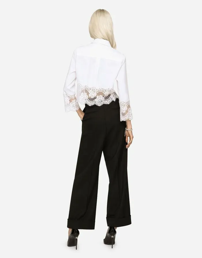 Dolce and Gabbana Trousers And Shorts Women Twill Culottes Black Dolce and Gabbana Trousers And Shorts Women Twill Culottes Black