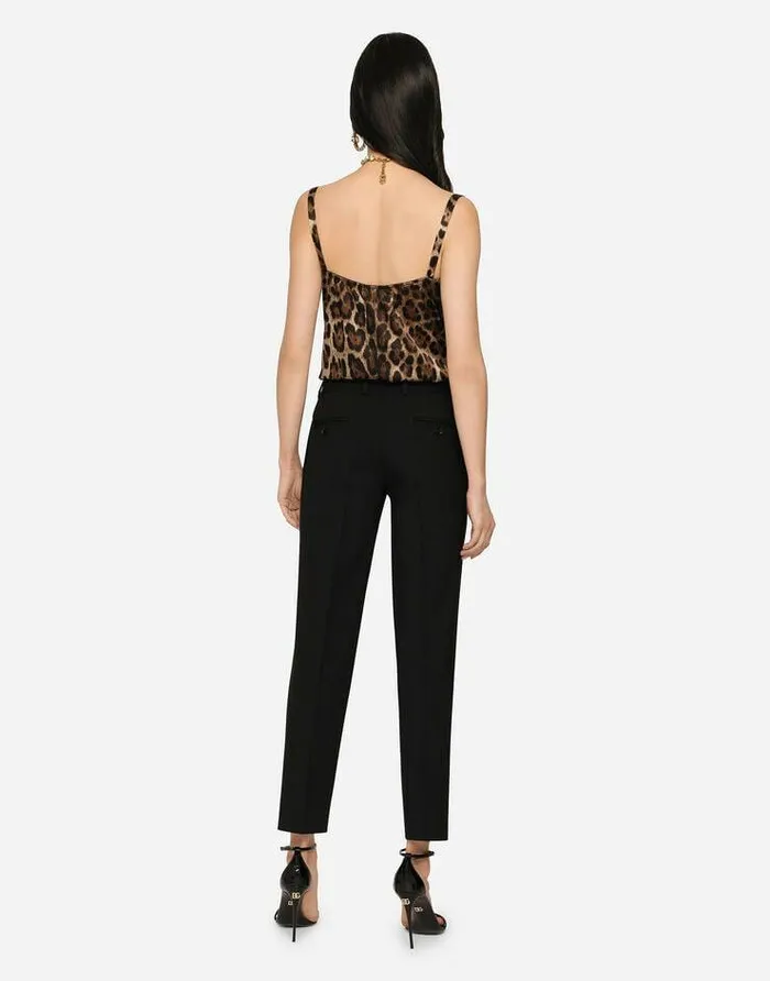 Dolce and Gabbana Trousers And Shorts Women Woolen Pants Black Dolce and Gabbana Trousers And Shorts Women Woolen Pants Black