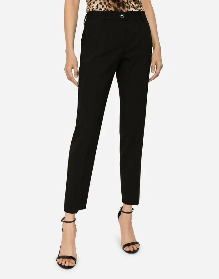 Dolce and Gabbana Trousers And Shorts Women Woolen Pants Black Dolce and Gabbana Trousers And Shorts Women Woolen Pants Black