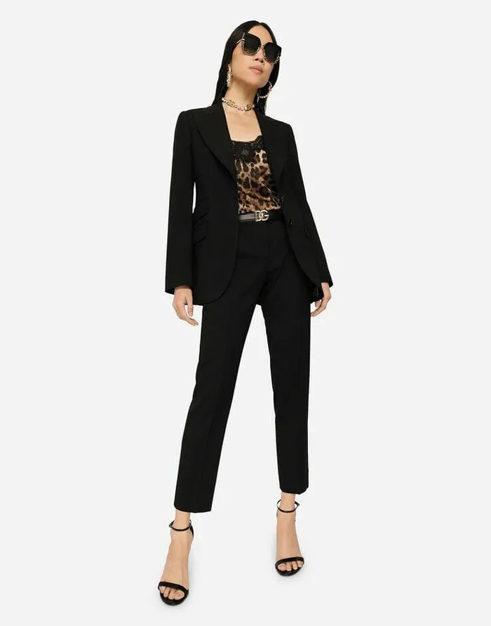 Dolce and Gabbana Trousers And Shorts Women Woolen Pants Black Dolce and Gabbana Trousers And Shorts Women Woolen Pants Black