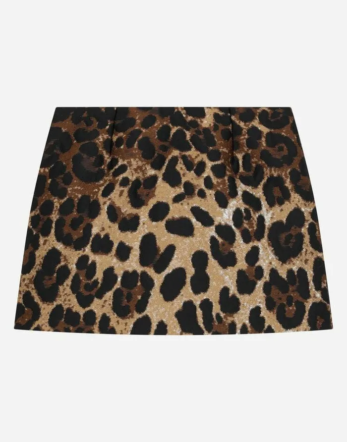 Dolce and Gabbana Trousers And Skirts Children Short Leoparddesign Jacquard Skirt Animal Print Dolce and Gabbana Trousers And Skirts Children Short Leoparddesign Jacquard Skirt Animal Print