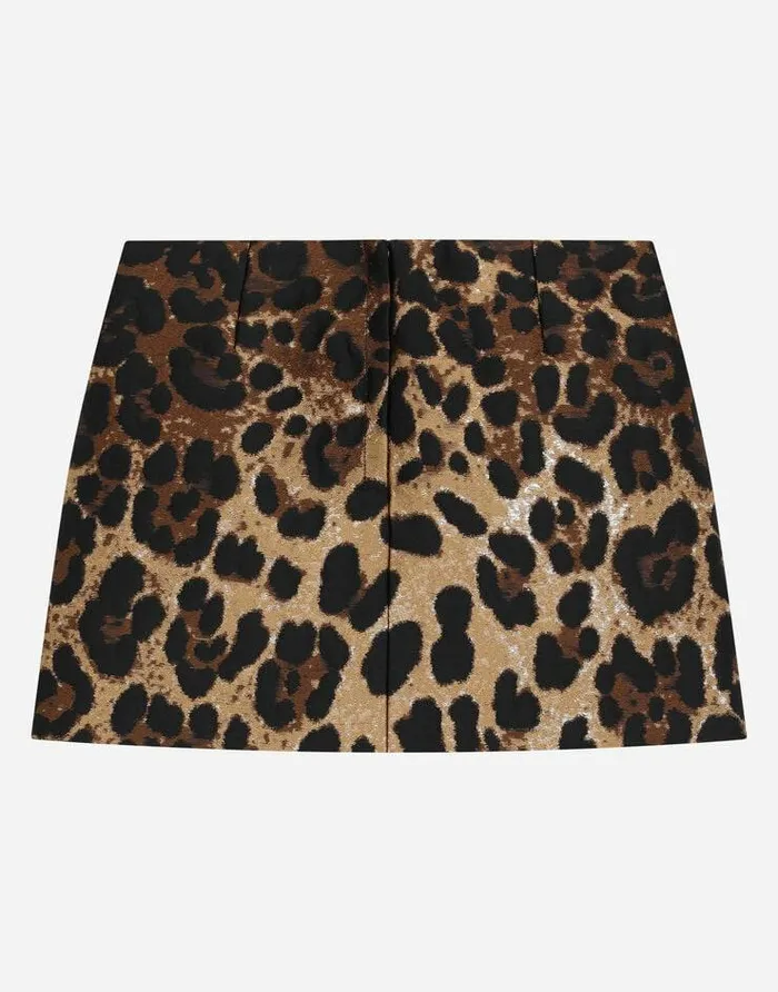 Dolce and Gabbana Trousers And Skirts Children Short Leoparddesign Jacquard Skirt Animal Print Dolce and Gabbana Trousers And Skirts Children Short Leoparddesign Jacquard Skirt Animal Print