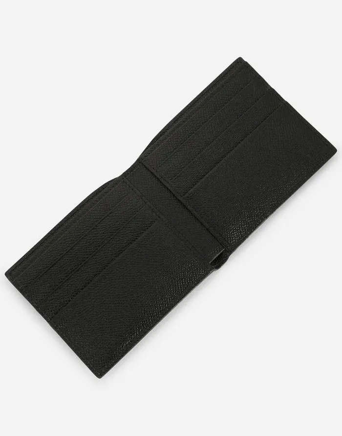Dolce and Gabbana Wallets And Small Leather Goods Men Calfskin Bifold Wallet With Logo Tag Black Dolce and Gabbana Wallets And Small Leather Goods Men Calfskin Bifold Wallet With Logo Tag Black
