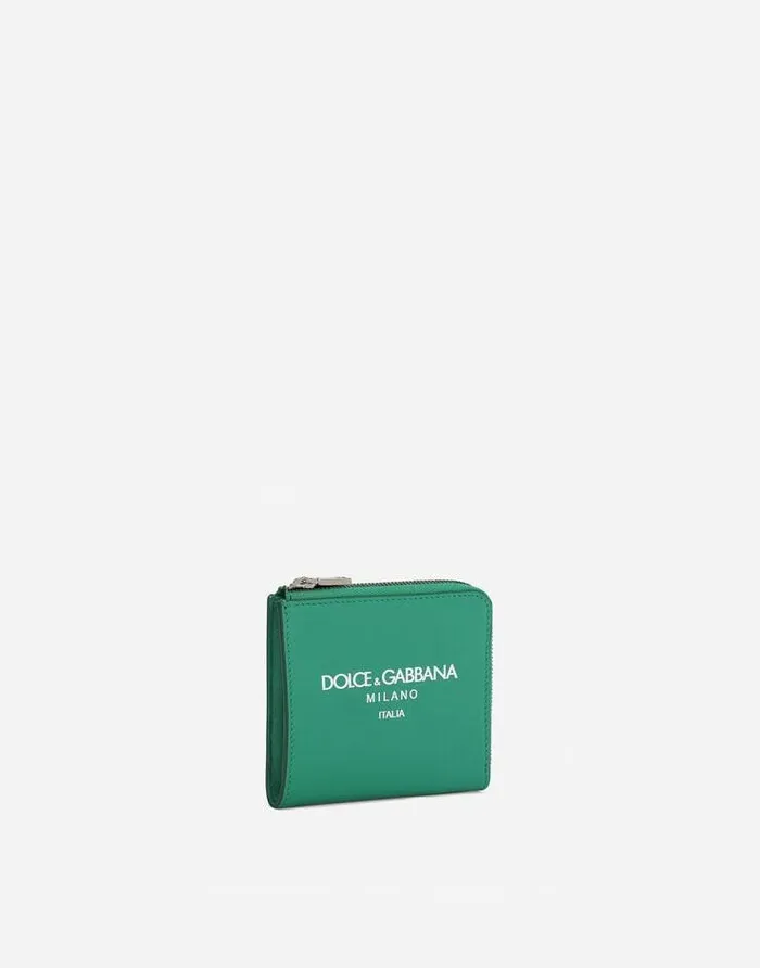 Dolce and Gabbana Wallets And Small Leather Goods Men Calfskin Card Holder With Logo Green Dolce and Gabbana Wallets And Small Leather Goods Men Calfskin Card Holder With Logo Green