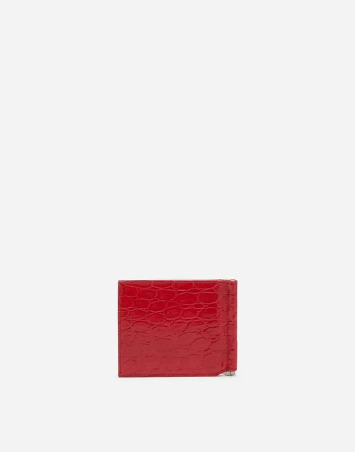 Dolce and Gabbana Wallets And Small Leather Goods Men Crocodile Skin Bifold Wallet With Money Clip Red Dolce and Gabbana Wallets And Small Leather Goods Men Crocodile Skin Bifold Wallet With Money Clip Red