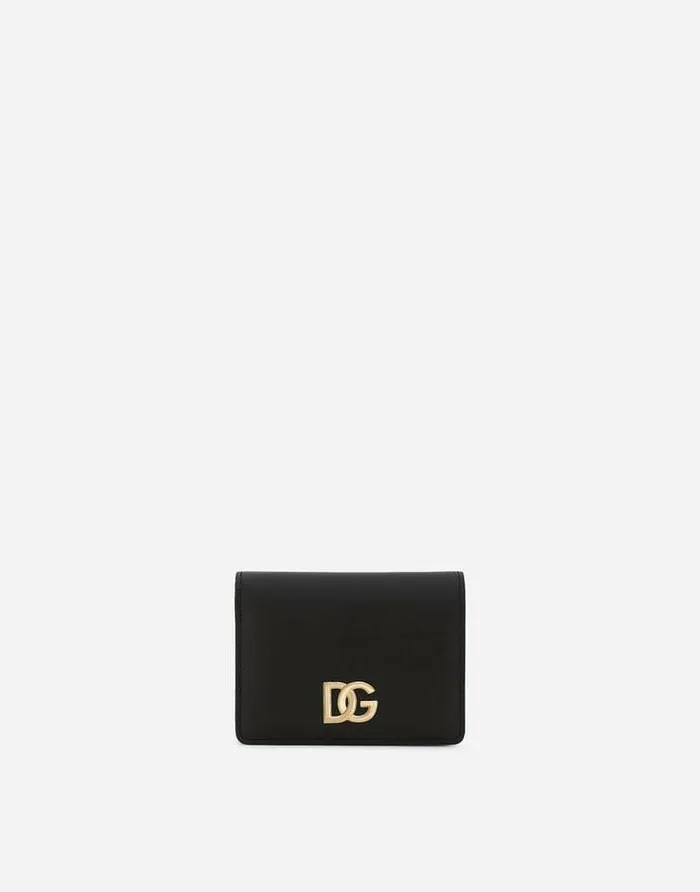 Dolce and Gabbana Wallets And Small Leather Goods Women Calfskin Wallet With DG Logo Black Dolce and Gabbana Wallets And Small Leather Goods Women Calfskin Wallet With DG Logo Black