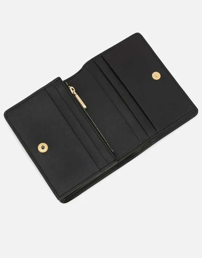 Dolce and Gabbana Wallets And Small Leather Goods Women Calfskin Wallet With DG Logo Black Dolce and Gabbana Wallets And Small Leather Goods Women Calfskin Wallet With DG Logo Black