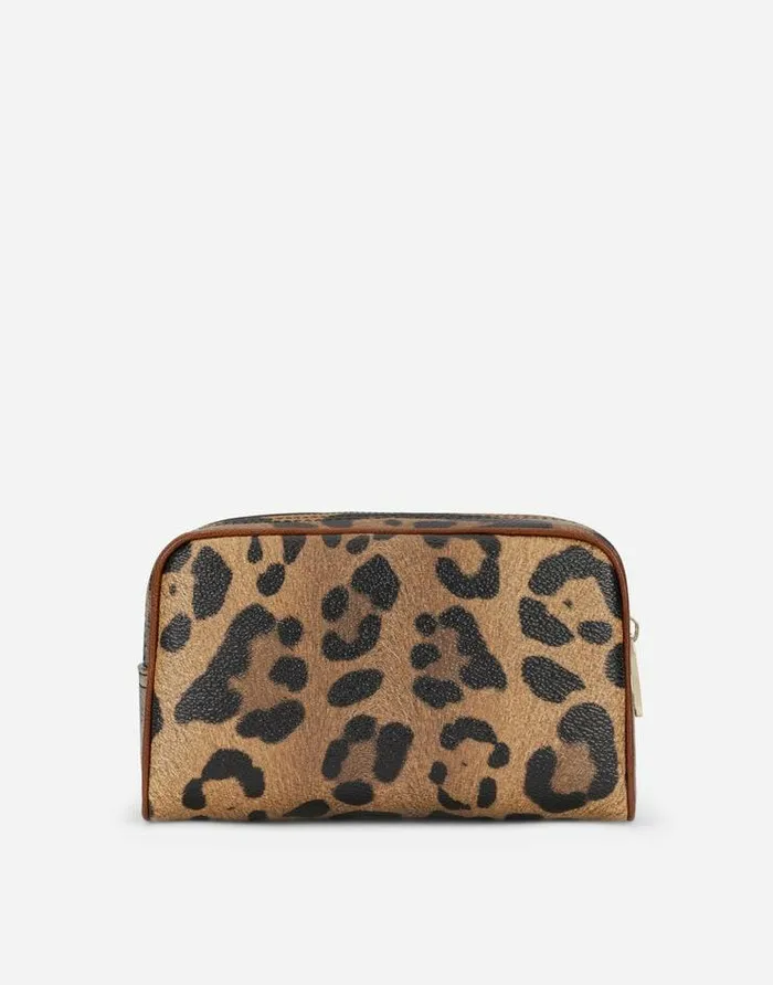 Dolce and Gabbana Wallets And Small Leather Goods Women Leopardprint Crespo Toiletry Bag With Branded Plate Multicolor Dolce and Gabbana Wallets And Small Leather Goods Women Leopardprint Crespo Toiletry Bag With Branded Plate Multicolor