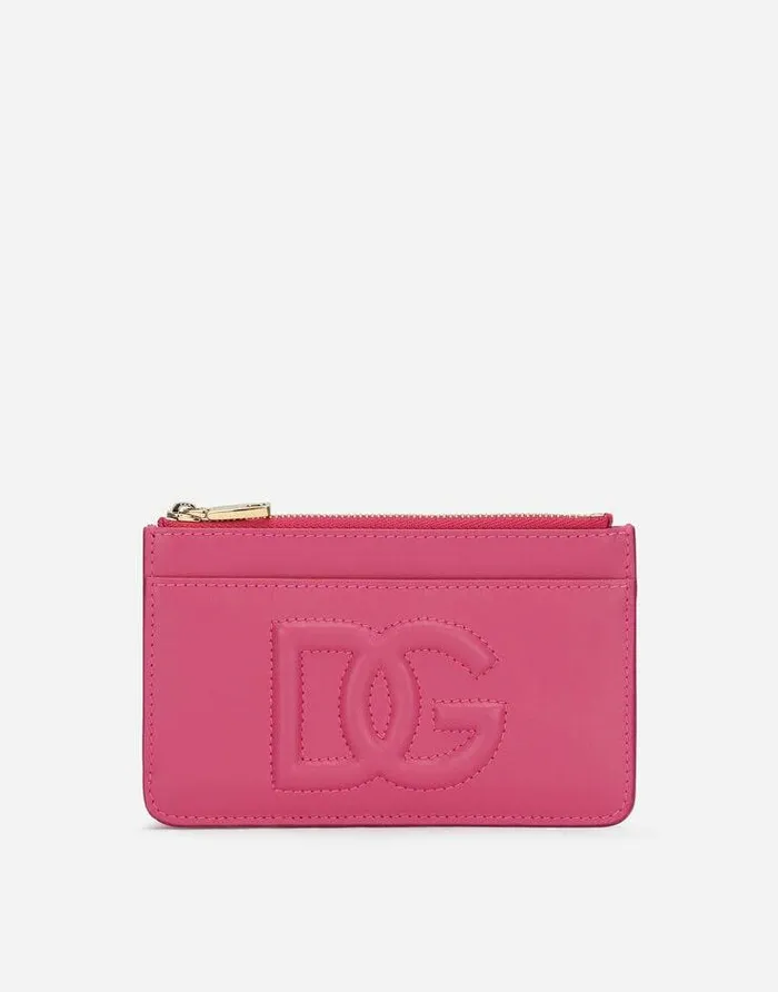 Dolce and Gabbana Wallets And Small Leather Goods Women Medium Calfskin DG Logo Card Holder Lilac Dolce and Gabbana Wallets And Small Leather Goods Women Medium Calfskin DG Logo Card Holder Lilac