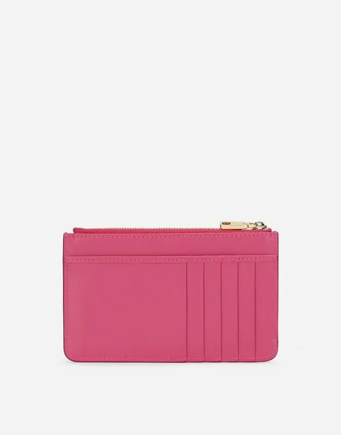 Dolce and Gabbana Wallets And Small Leather Goods Women Medium Calfskin DG Logo Card Holder Lilac Dolce and Gabbana Wallets And Small Leather Goods Women Medium Calfskin DG Logo Card Holder Lilac