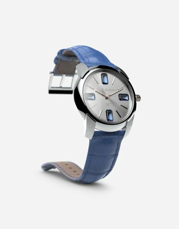 Dolce and Gabbana WatchesandStraps Women Watch With Alligator Strap Azure Dolce and Gabbana WatchesandStraps Women Watch With Alligator Strap Azure